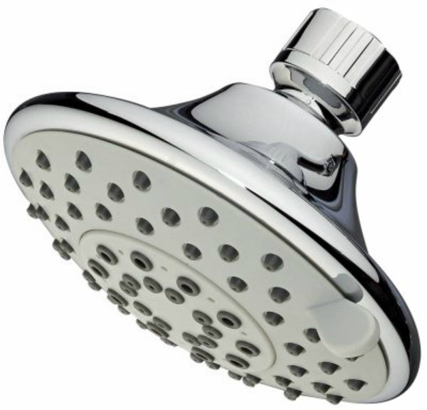 HomePointe 228626 Adjustable Fixed Wall Shower Head w/ 5-Spray Settings, Chrome