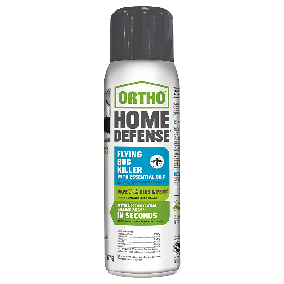 Ortho Home Defense 0202212 Flying Bug Killer with Essential Oils, RTU, 14 Oz