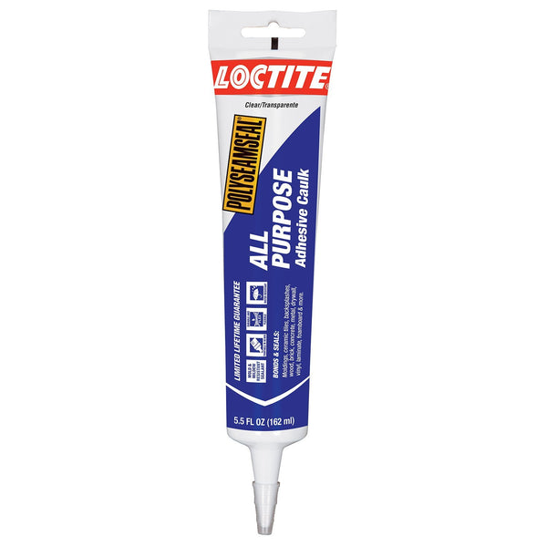 Loctite 2139007 Polyseamseal All Purpose Adhesive Caulk, Clear, 5.5 Oz