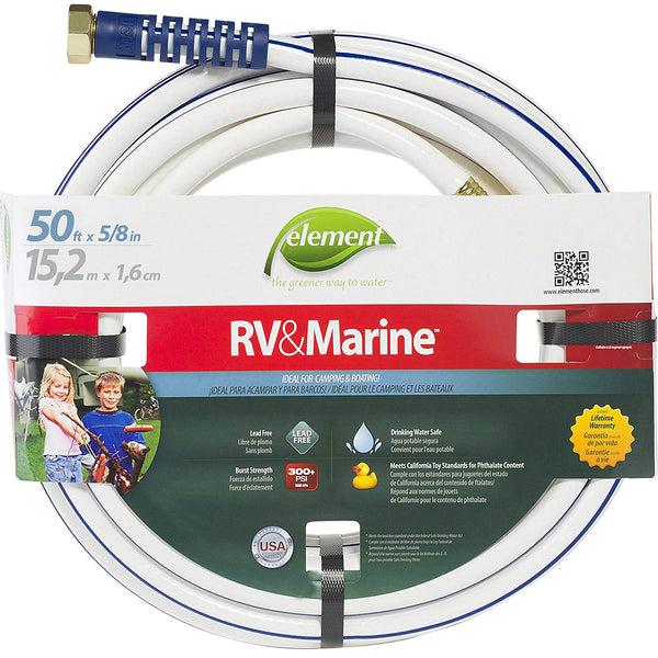 Element ELMRV58050 RV/Marine Hose, 50 Feet, White