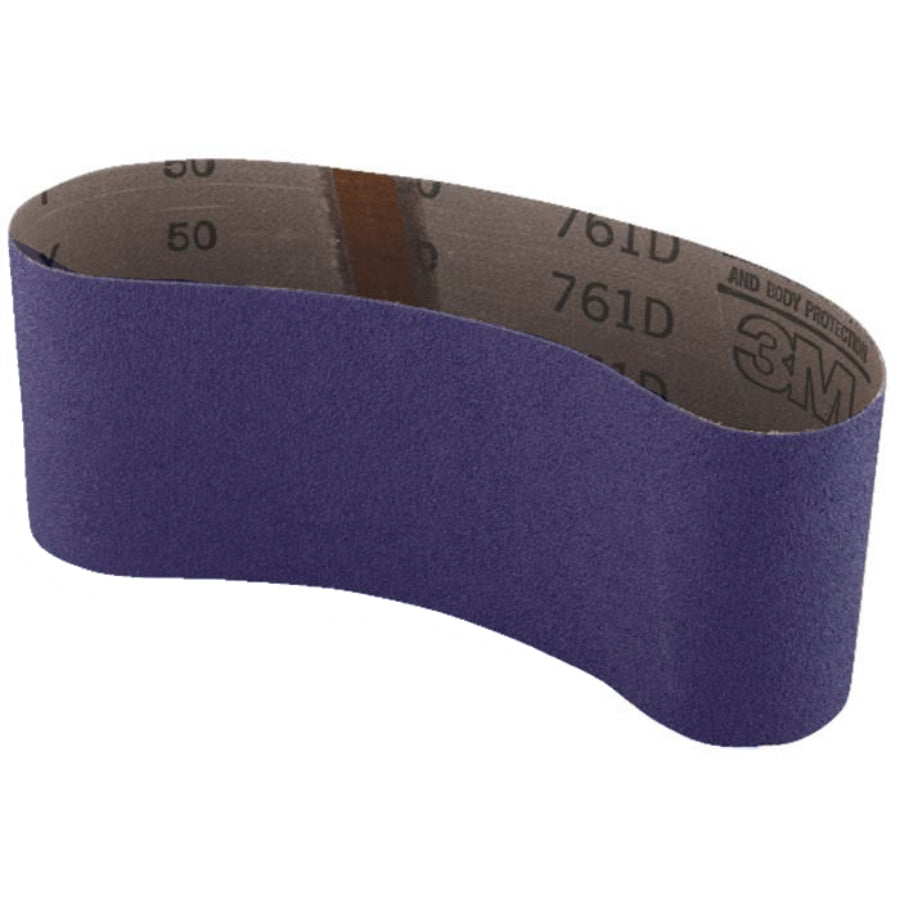 3M 81431 Regalite Resin Bond Power Sanding Belt, P80 Grit, 4" x 24", Purple