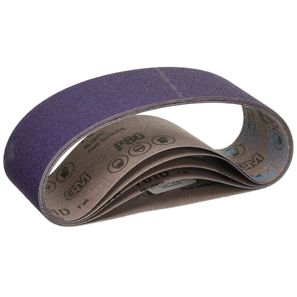 3M 81401 Regalite Resin Bond Power Sanding Belt, P80 Grit, 3" x 21", Purple