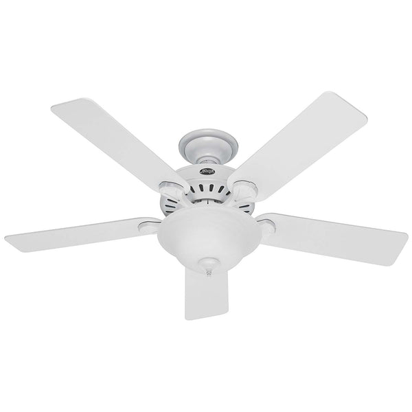 Hunter 53251 Pros Best Ceiling Fan with Light, White, 52"