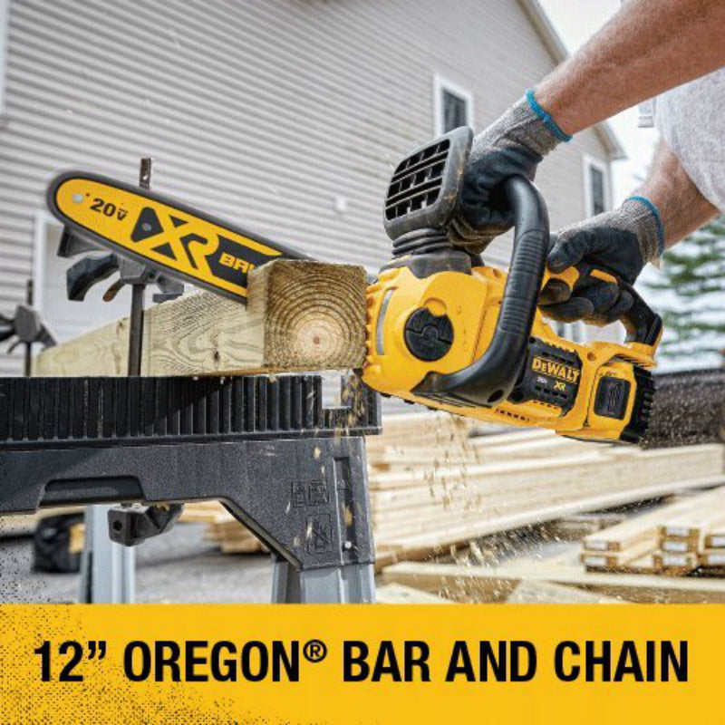 DeWalt DCCS620P1 Brushless XR Compact Cordless Chainsaw Kit (5Ah), 12", 20V MAX