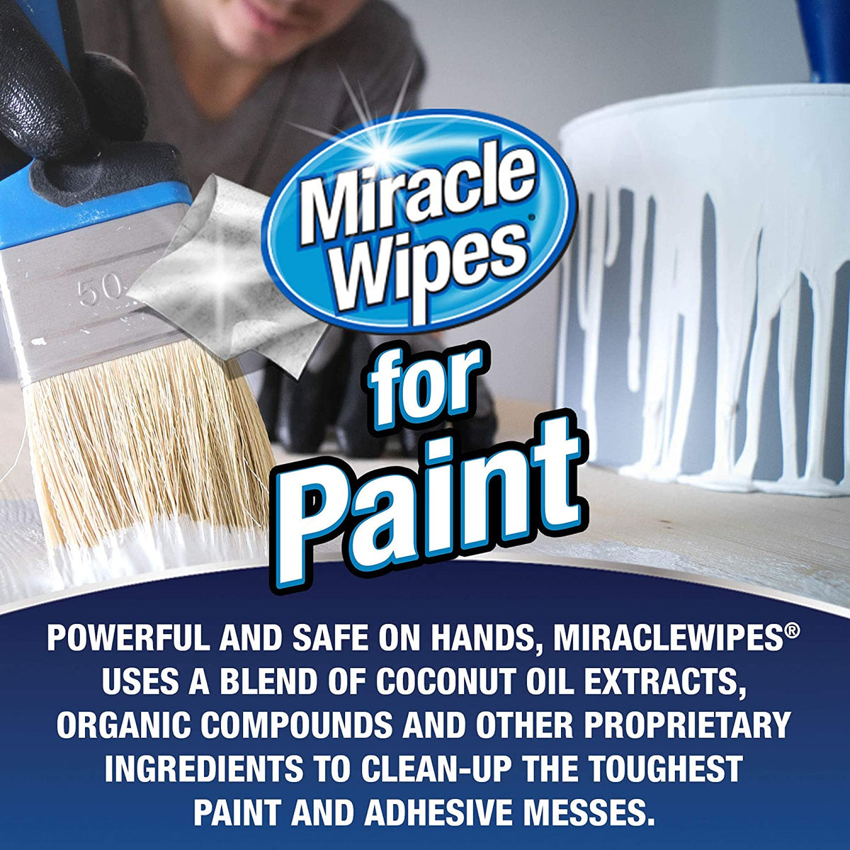 MiracleWipes 3263 Multi-Purpose Cleaning Wipes for Paint Cleanup, 60-C –  Toolbox Supply
