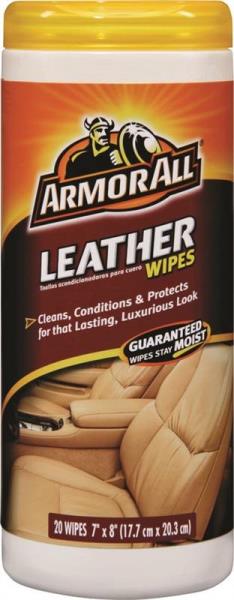 Armor All 18581C Leather Care Wipes, 20-Count