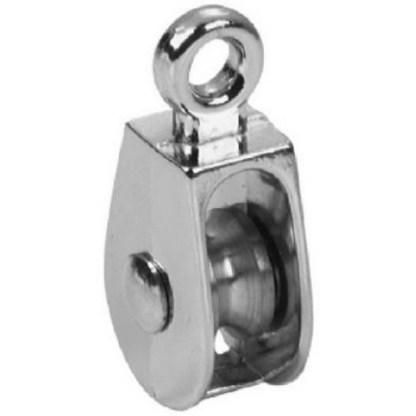 Campbell T7655100N Single Rigid Eye Rope Pulley, 3/4", 30 Lb