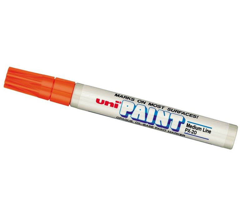 Uni-Paint 63607 Medium Point PX-20 Opaque Oil-Base Paint Marker, Orange