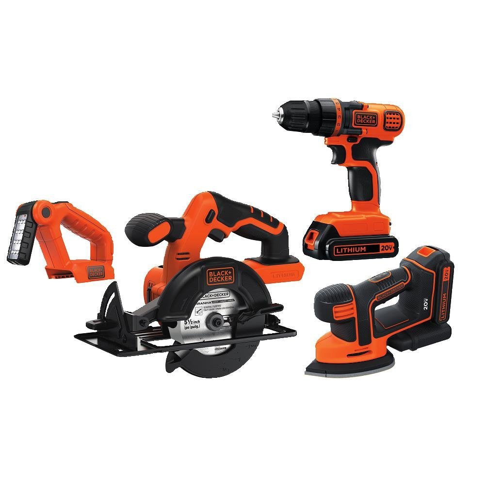 Black & Decker BD4KITCDCMSL Cordless Combo Tool Kit, 20 V