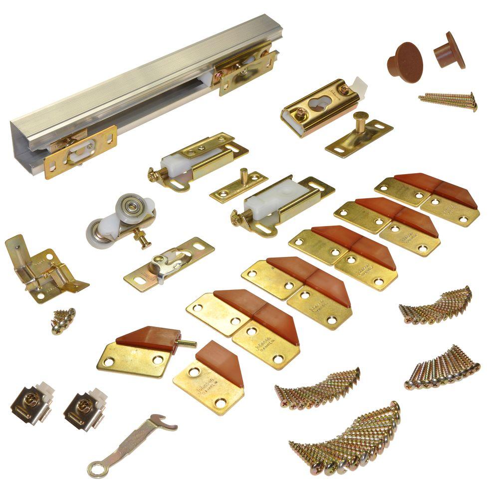 Johnson Hardware 100FD604 Track & Hardware Set for 4-Panel Bi-Fold Doors, 60"