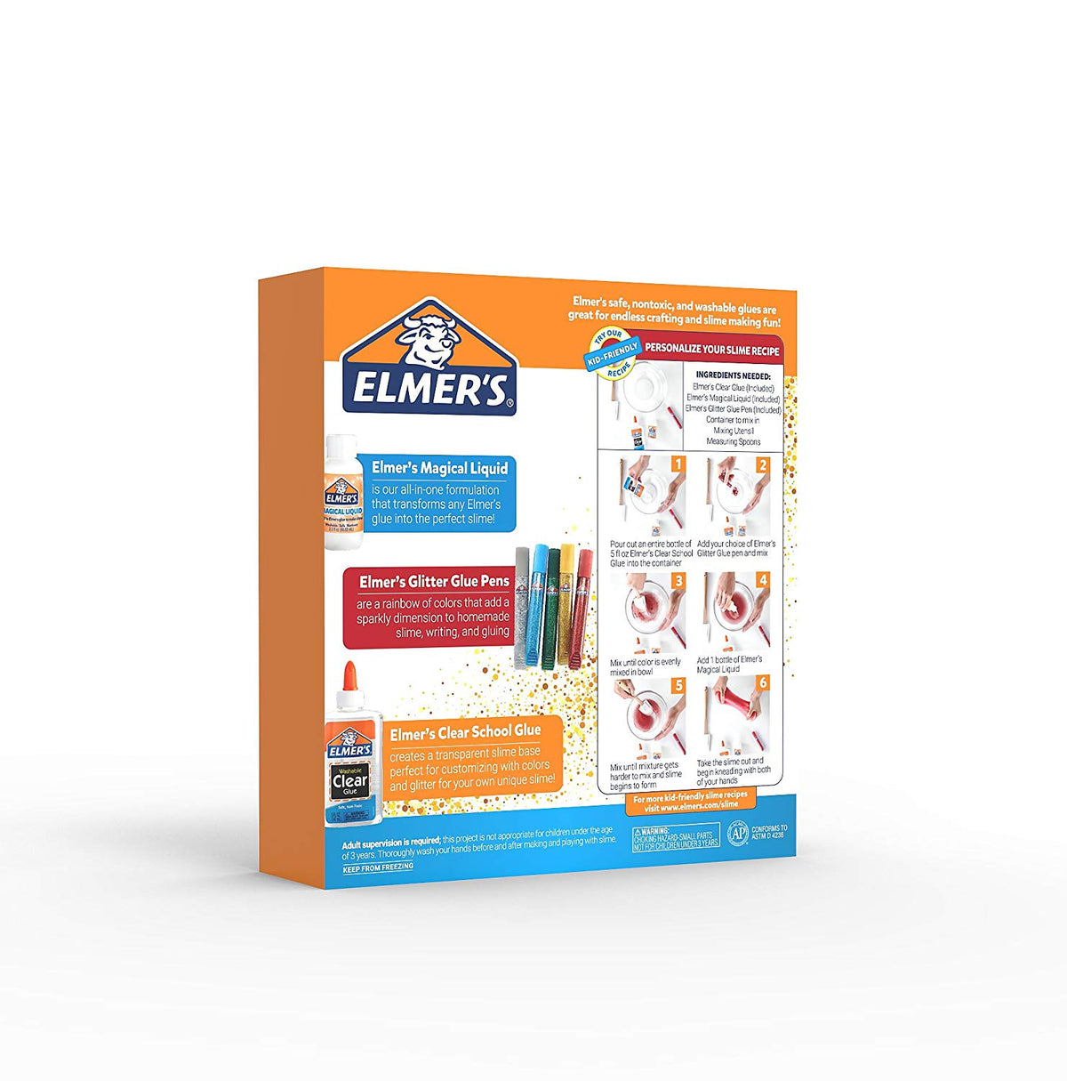 Elmer's Glue Slime Starter Kit - Clear Glue - Glitter Glue Pens - Slime  Activator Solution