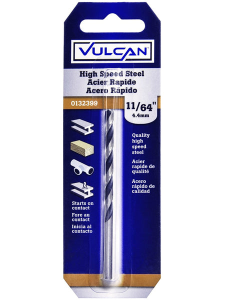 Vulcan 230941OR Straight Shank Drill Bit, High Speed Steel, 11/64 Inch  x 3-1/4 Inch