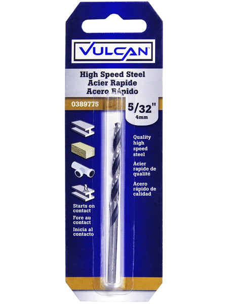 Vulcan 230861OR Straight Shank Jobber Length Drill, High Speed Steel, 5/32" x 3"