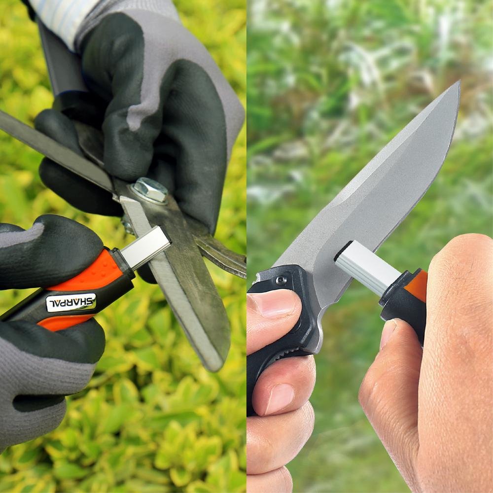 SHARPAL 105N Multipurpose Pocket Garden Tool Blade Sharpener for Knife  Pruners Loppers Hedge Shears Scissors Axe Hatchet Machete Lawn Mower
