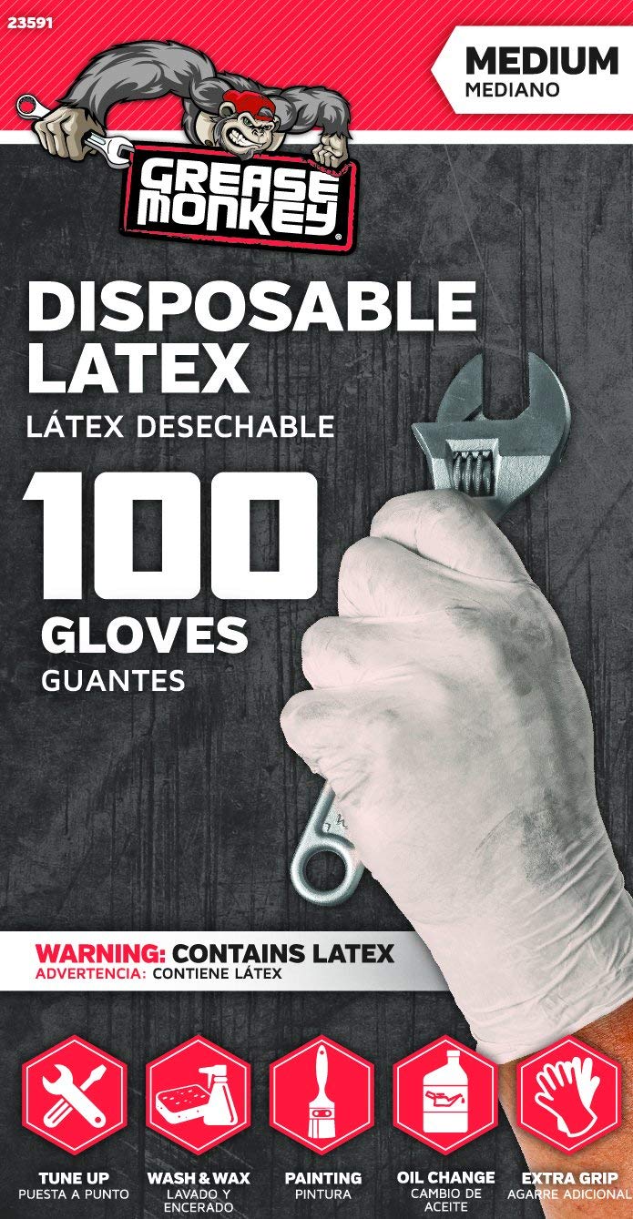 Grease Monkey Gorilla Grip Nitrile Disposable Gloves, Men's L, 50-Ct.