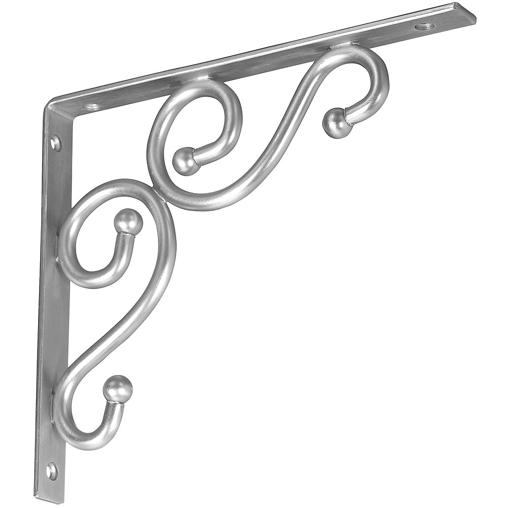 National Hardware N236-226 773BC Ornamental Shelf Bracket, Satin Nickel