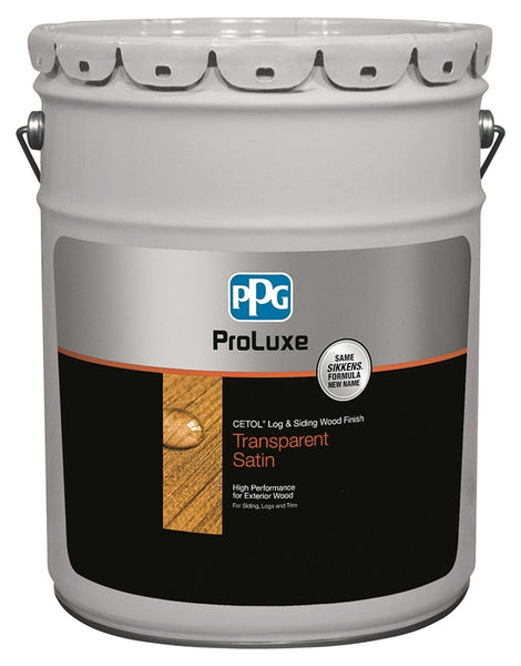 PPG SIK42072/05 ProLuxe Cetol Log & Siding Transparent Satin Wood Finish, Butternut, 5 Gal