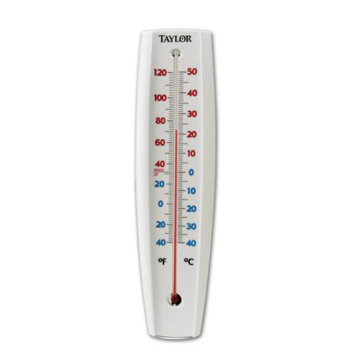 Taylor Extra Large Metal Wall Indoor Outdoor Thermometer, 18 Inch