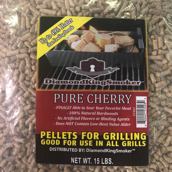 Diamond King Smoker PURE-CHERRY-BBQ-PELLETS Pure Cherry BBQ Pellets, 15 Lbs