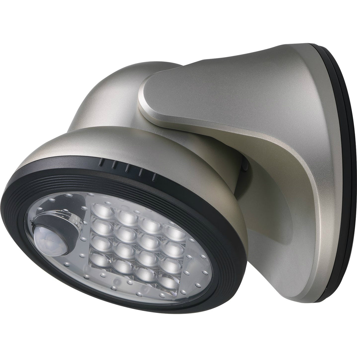 Light It 20038-101 Motion Sensor Ultra-Bright 16-LED Porch Light, Silver, 400 lm