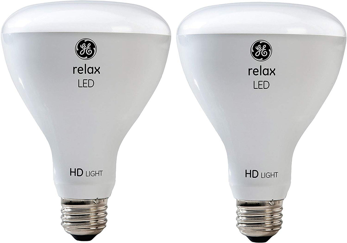GE 40931 Refresh Dimmable BR30 Indoor Floodlight LED Bulb 10W, Soft White, 2-Pk