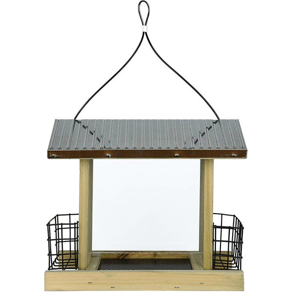 Nature's Way WWGF2 Galvanized Weathered Hopper Feeder, Holds 3 Qt Seed