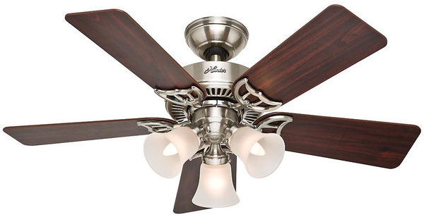 Hunter Fan 51011 Brushed Nickel Ceiling Fan, 42"