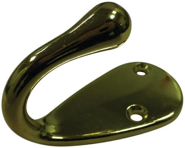 Prosource H63PB-PS Single Robe Hook, Bright Brass