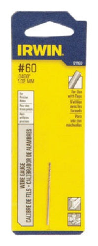 Irwin 81160 High Speed Steel Wire Gauge Drill Bit, #60