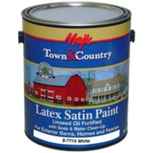 Majic 8-7774-1 Exterior Latex Satin Paint, 1 Gal, White