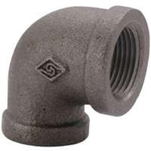 Worldwide 2A-1/4B Malleable 90 Degree Elbow, 1/4", Black