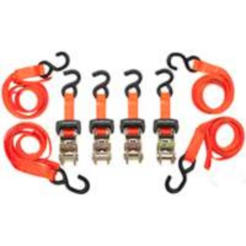 SmartStraps 349 Ratchet Tie-Down 14&#039;, Orange, 4Pcs/Pk