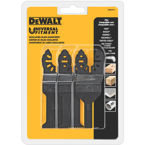 DeWalt DWA4215 Oscillating Blade Set, 3-Piece