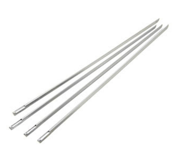 GrillPro 46074 V-Shaped Stainless Skewers, Set of 4