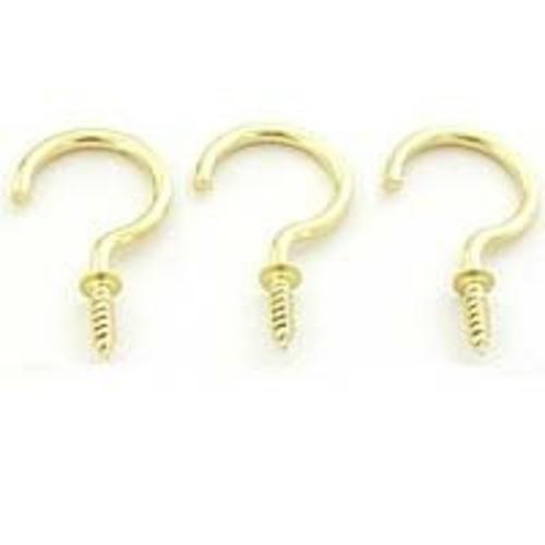 Mintcraft PH-122314 Solid Brass Cup Hook, 7/8"