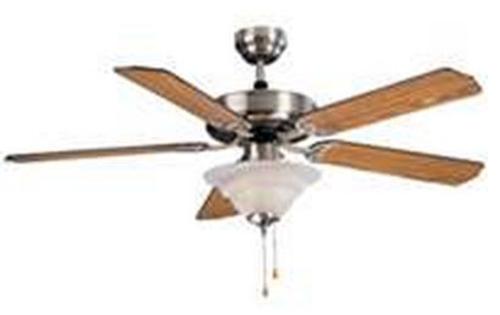 Boston Harbor CF-B552+1F242BN Ceiling Fan, 52", Brushed Nickel