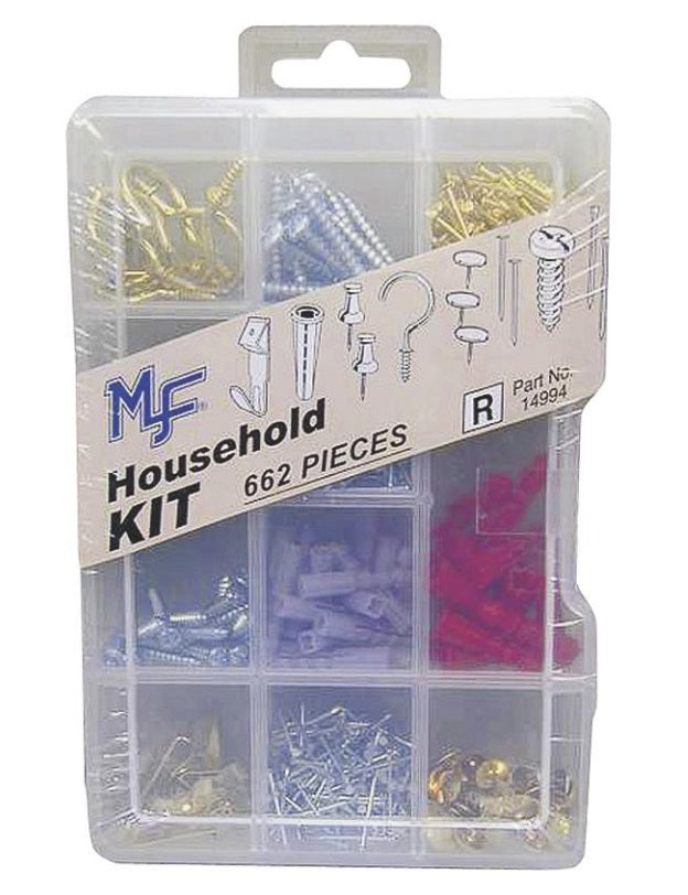 Midwest Products 14994 Household Fastener Kit, Assortment, 662 Piece