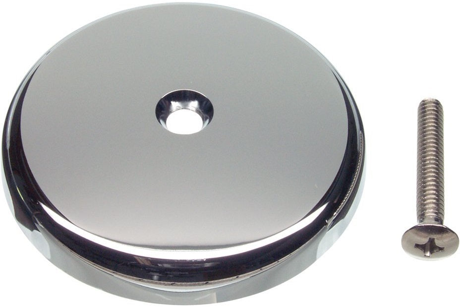 Danco 89052 Single Hole Overflow Plate, Plastic, Chrome Plated