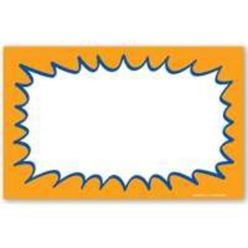 Centurion SCA401 Starburst Price Card, 7"x11", Orange