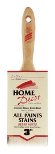 Linzer 1822-3 Home Decor Polyester Bristle Paint Brush, 3"