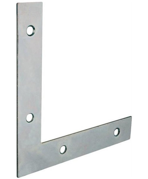 Prosource FC-Z04-C4PS Flat Corner Brace, Steel, Zinc Plated, 4" x 5/8"