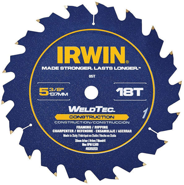 Irwin 4935203 Marathon WeldTec Circular Saw Blade, 5-3/8"