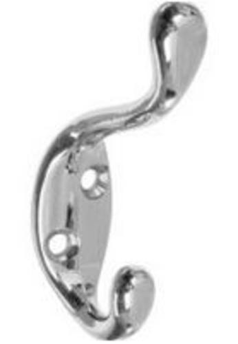 Stanley Hardware 806711 Basic Coat & Hat Hooks, Chrome Finish, 3-1/2"