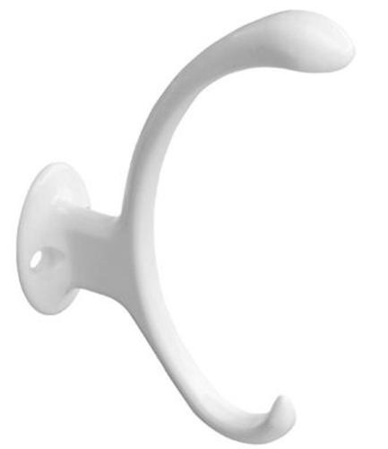 Stanley Hardware 806-869 Garment Hooks, White, 5"