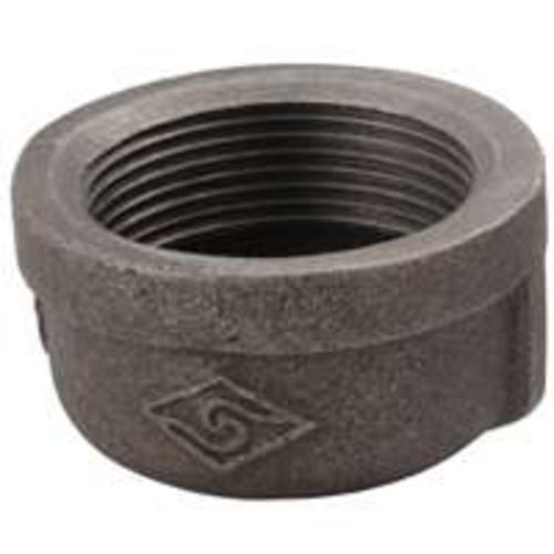 Worldwide B300 8 Malleable Iron Cap, 1/4", Black