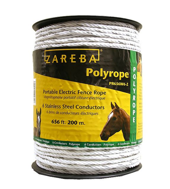 Zareba PR656W6-Z Poly Rope, 200 Meter, 6 Conductors