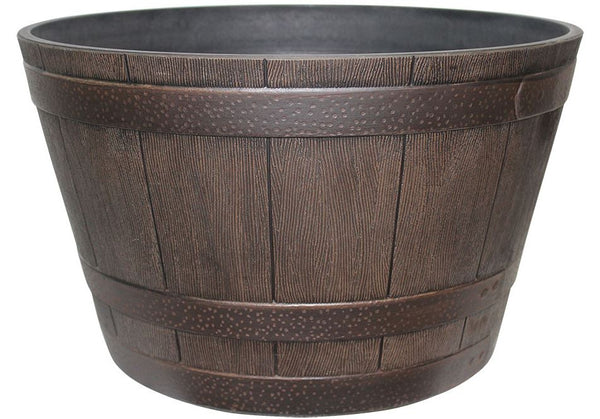 Southern Patio HDR-055433 Hampton Whiskey Barrel Planter, 15.5"