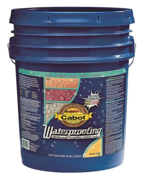 Cabot 1000 Waterproofing Sealer, 5 gal, Crystal Clear, Liquid