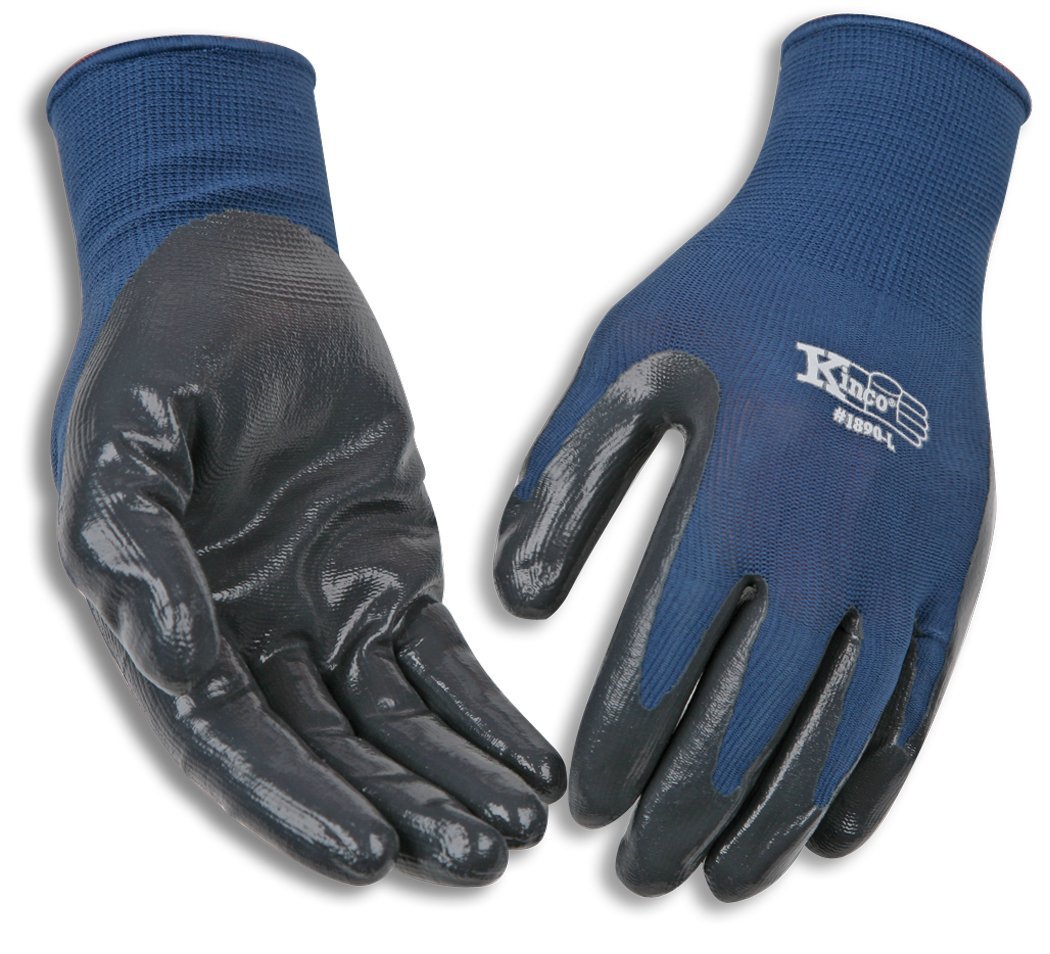 Kinco 1890-L Nitrile Coated Gripping Gloves, Large