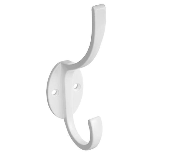 National Hardware N806-826 Modern Coat And Hat Hook, White, 5-1/2" x 1-1/2"